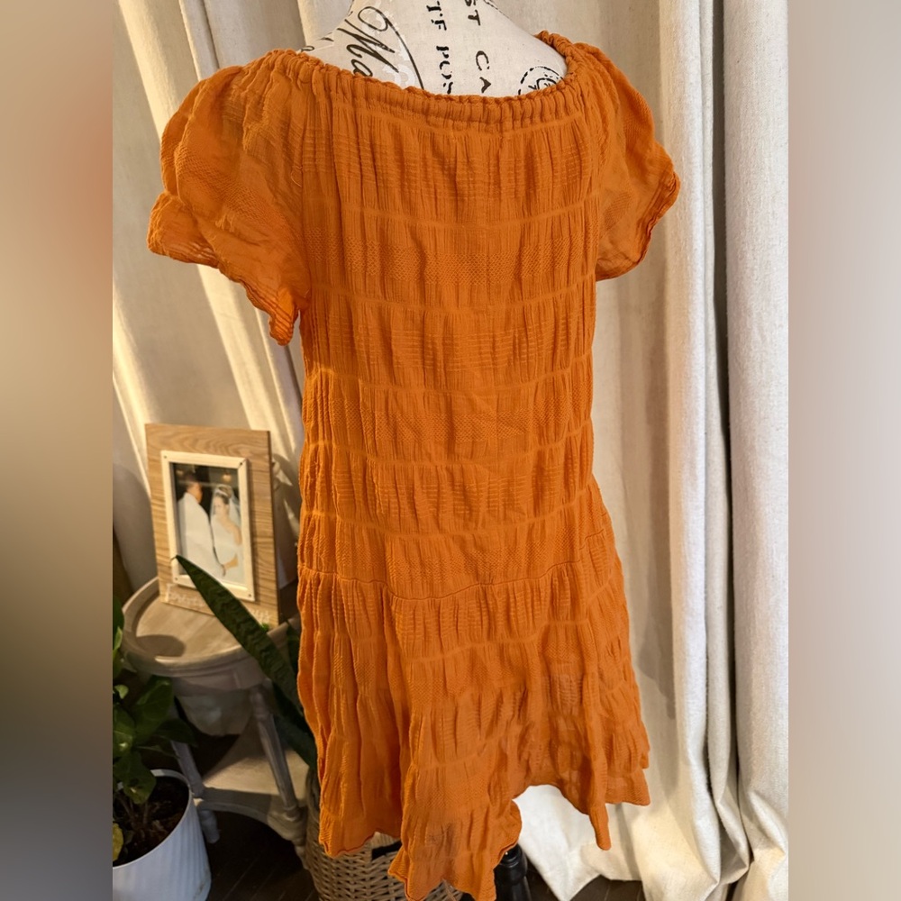 Max Studio Orange Ruffled Mini Dress - Picture 2 of 3
